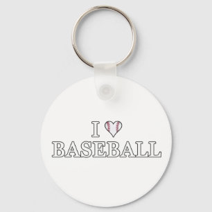 I Love Baseball Key Ring