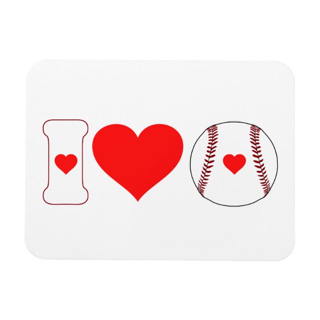 I love baseball magnet (Horizontal)