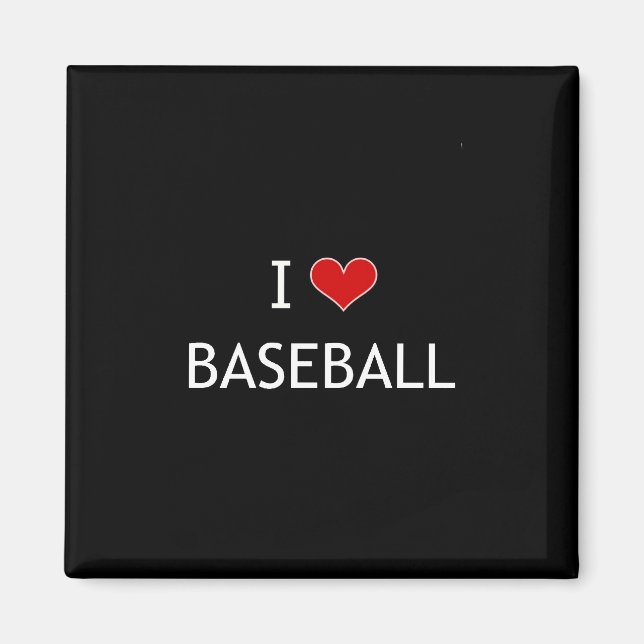 I Love Baseball Magnet (Front)