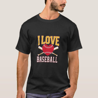 "I Love Baseball" T-Shirt Design