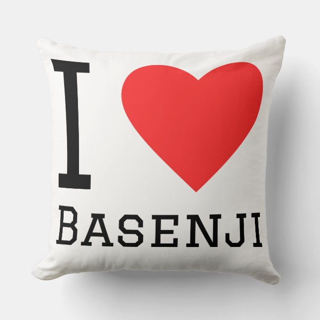 I love basenji  cushion (Front)