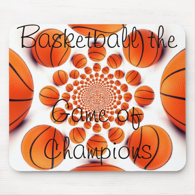I Love Basketball  beautiful game of champions pad Mouse Mat (Front)