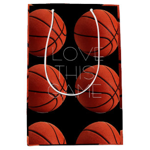 I Love Basketball Close-Up Medium Gift Bag