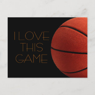 I Love Basketball Close-Up  Postcard