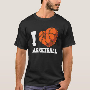 I Love Basketball Coach Match Team Player T-Shirt