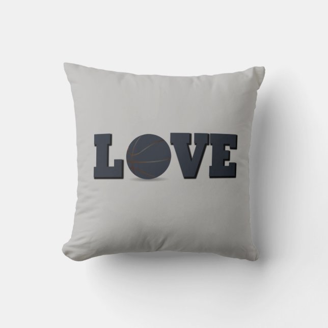 I Love basketball game Cushion (Front)