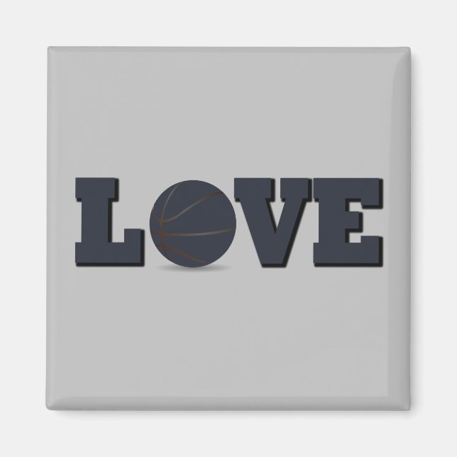 I Love basketball game Magnet (Front)