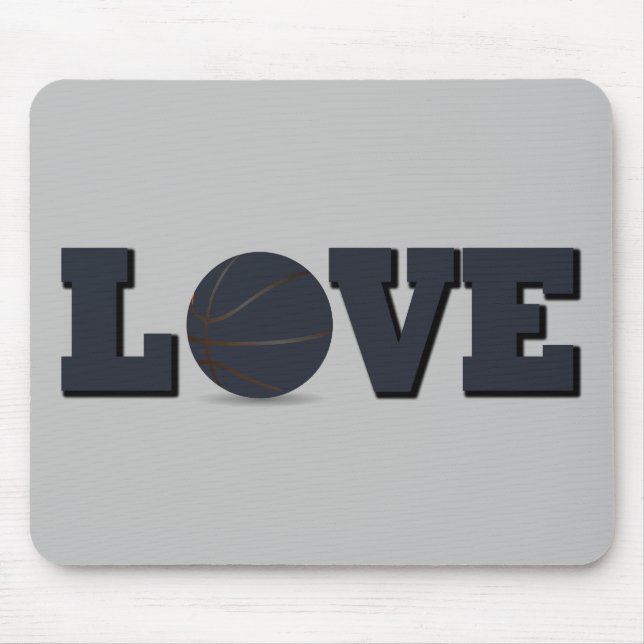I Love basketball game Mouse Mat (Front)