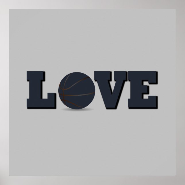I Love basketball game Poster (Front)