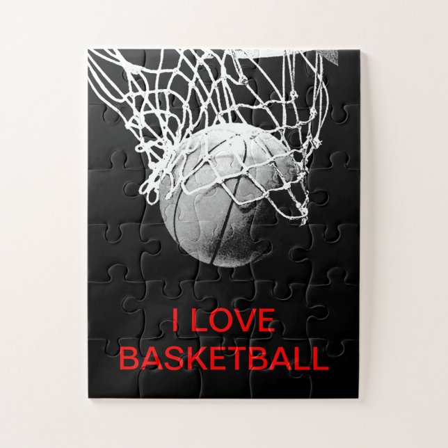 I Love Basketball Jigsaw Puzzle (Vertical)