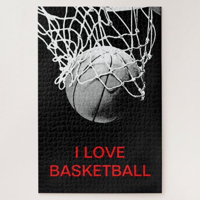 I Love Basketball Jigsaw Puzzle (Vertical)
