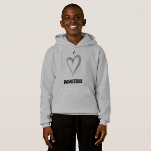 I Love Basketball - Kids Pullover Hoodie