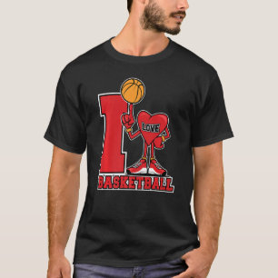 I Love Basketball Lovers Hoop Pump Kids Net Love T-Shirt