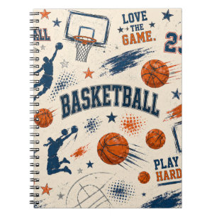 I Love Basketball Notebook Vintage Basketball Sp