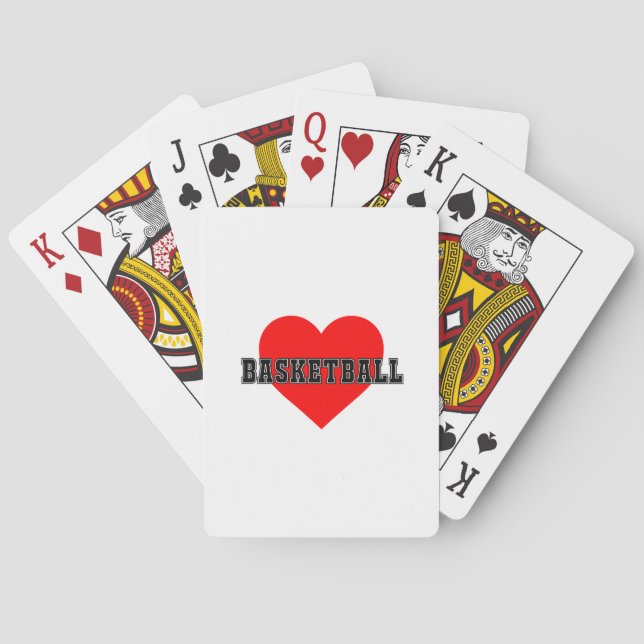 I Love Basketball Playing Cards (Back)