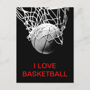 I Love Basketball Postcard