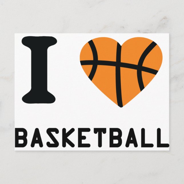 I Love Basketball Postcard (Front)