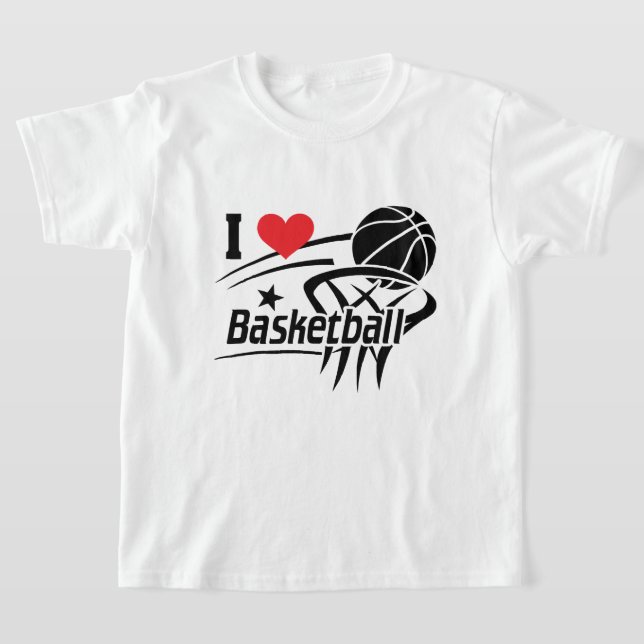 I Love basketball T-Shirt (Laydown)