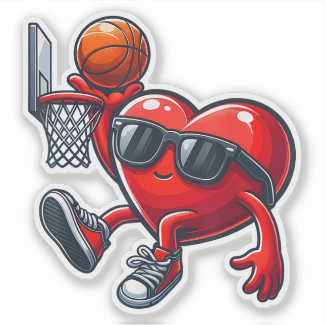 I Love Basketball Valentines Day Valentine Sports (Front)
