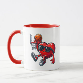 I Love Basketball Valentines Day Valentine Sports Mug