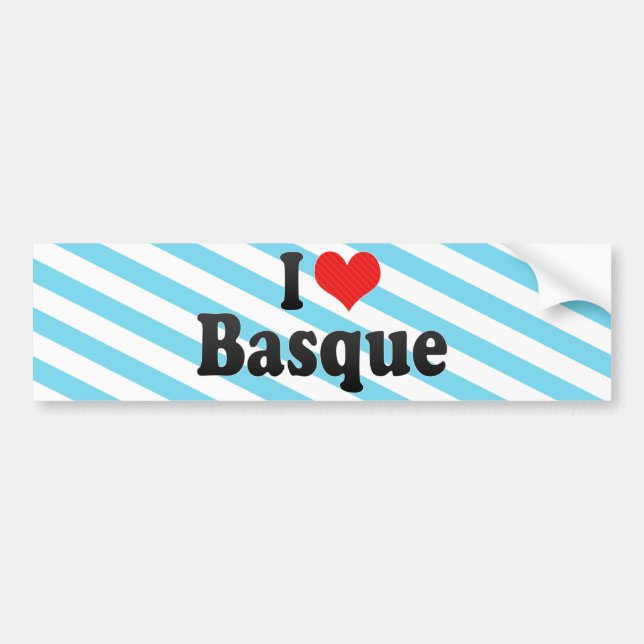 I Love Basque Bumper Sticker (Front)