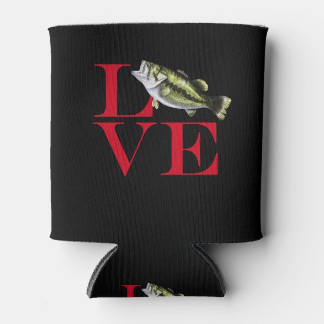 I Love Bass Can Cooler (Front)