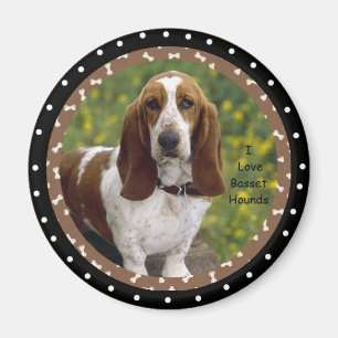 I love Basset Hound Dogs Magnet