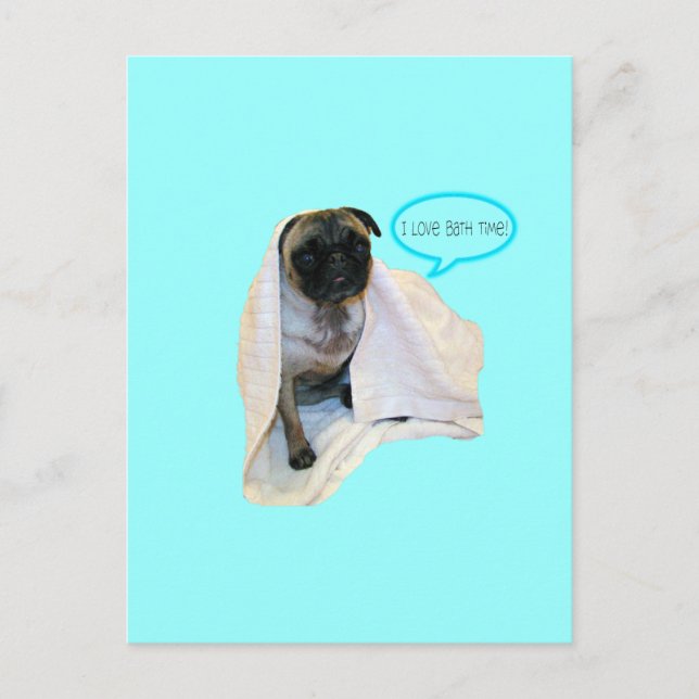 I Love Bath Time! Postcard (Front)
