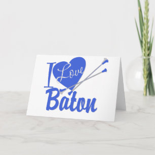 I Love Baton Card