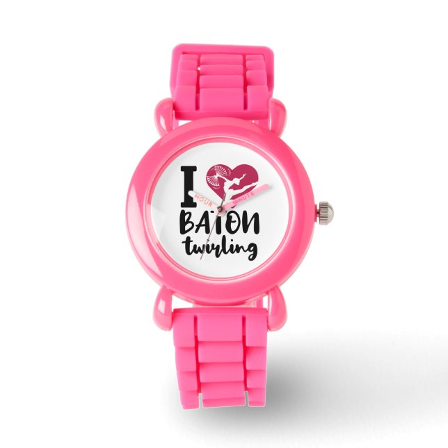 I Love Baton Twirling Watch (Front)