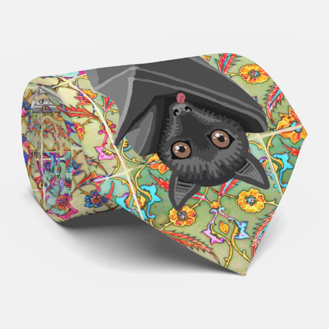 I love Bats! Bat Lover! Flying Fox Bats! Tie (Rolled)