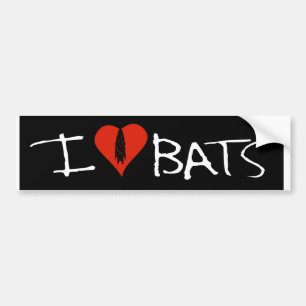 I love bats bumper sticker