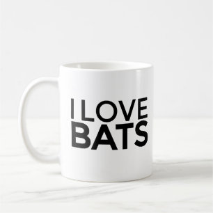 I LOVE BATS coffee mug for bat lovers