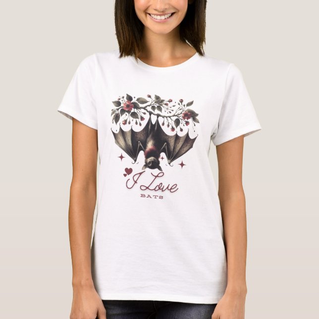 I Love Bats T-shirt (Front)
