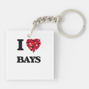 I Love Bays Key Ring