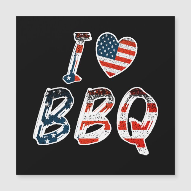 I love BBQ, American patriotic (Front)