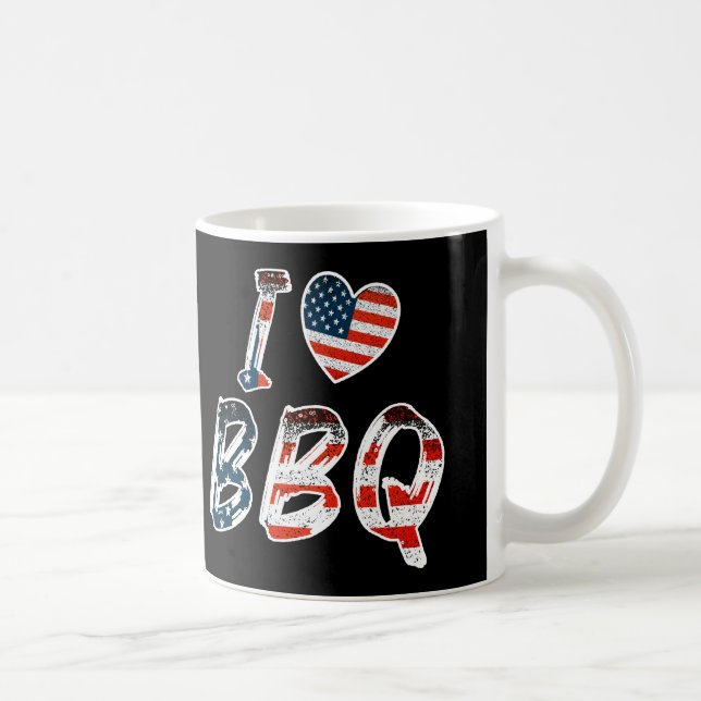 I love BBQ, American patriotic Coffee Mug (Right)