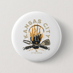 I Love Bbq Apparel And Tees Uni-adult Kansas City 6 Cm Round Badge