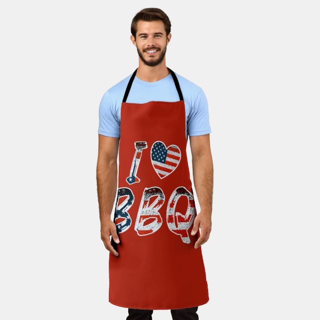 I love BBQ Apron (Worn)