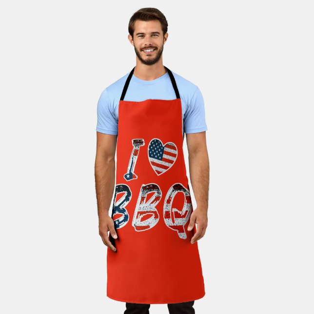 I love BBQ Apron (Worn)