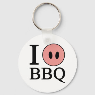 I Love BBQ Key Ring