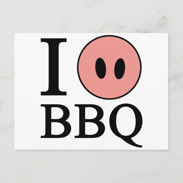 I Love BBQ Postcard (Front)