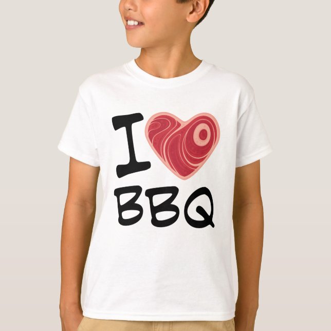 I Love BBQ T-Shirt (Front)