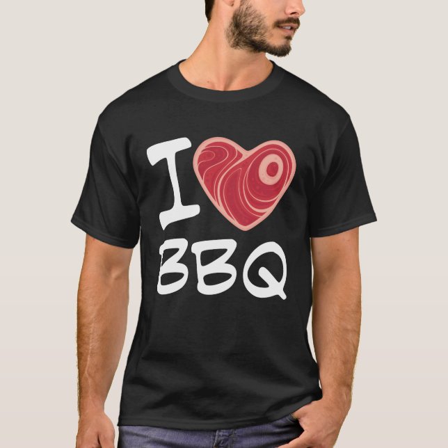 I Love BBQ T-Shirt (Front)