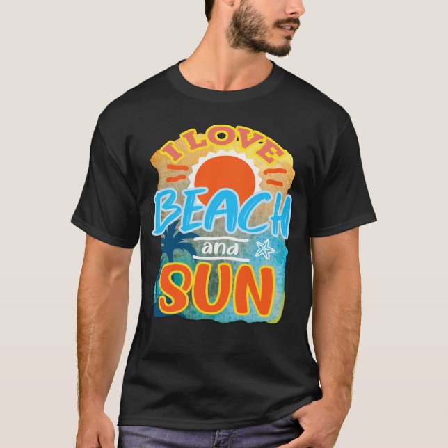 I Love Beach & Sun T-Shirt (Front)