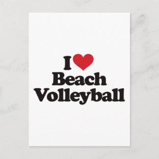 I Love Beach Volleyball Postcard
