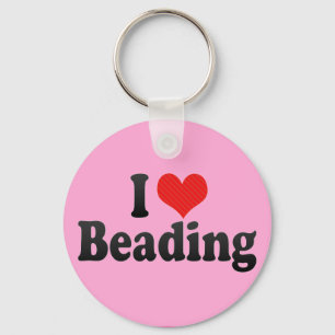 I Love Beading Key Ring