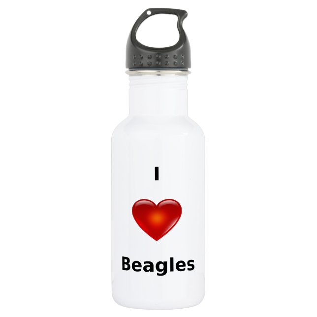 I love Beagles 532 Ml Water Bottle (Front)