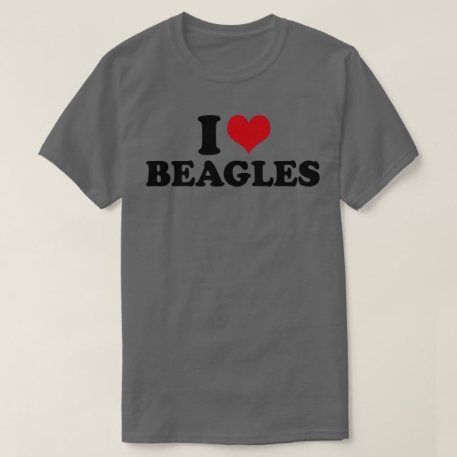 I Love Beagles T-Shirt (Design Front)