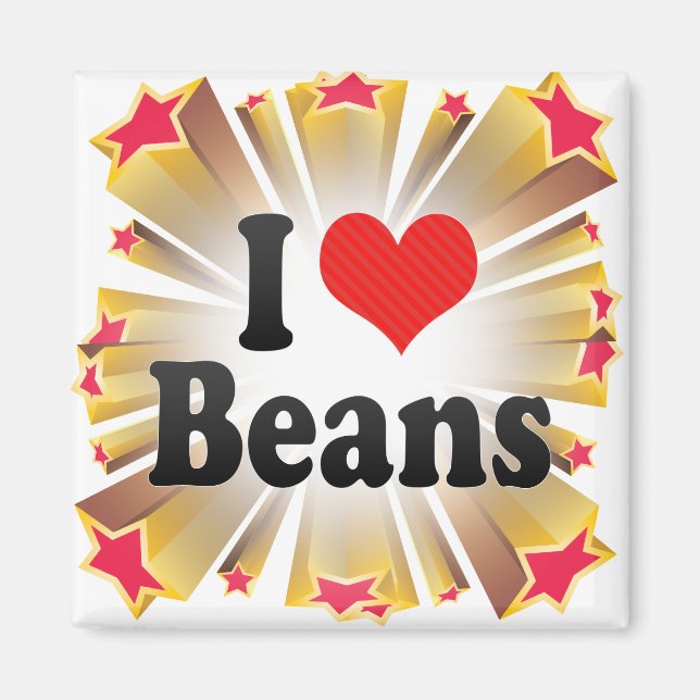 I Love Beans Magnet (Front)